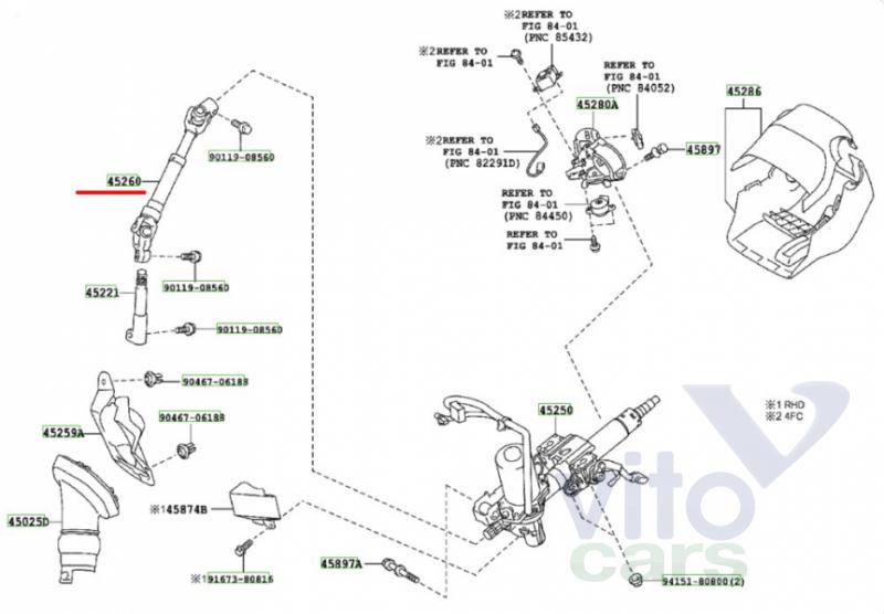 Кардан рулевой Toyota Corolla (E14 - E15) (с разборки)