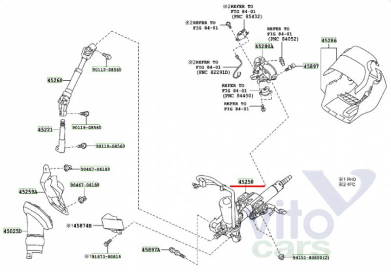 Колонка рулевая Toyota Corolla (E14 - E15) (с разборки)