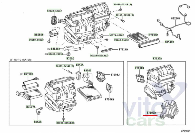 Моторчик печки Toyota Corolla (E14 - E15) (с разборки)