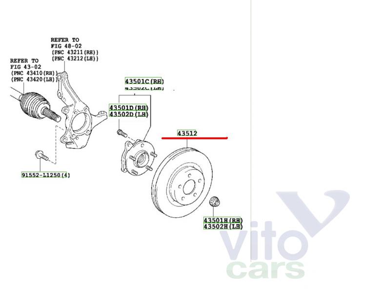 Диск тормозной передний Toyota Corolla (E14 - E15) (с разборки)