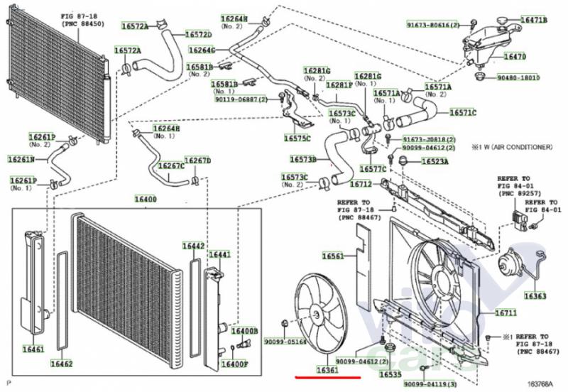 Крыльчатка Toyota Corolla (E14 - E15) (с разборки)