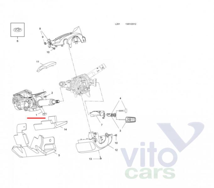 Колонка рулевая Opel Astra J (с разборки)