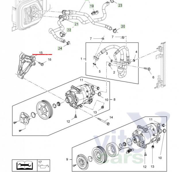Кронштейн компрессора кондиционера Opel Astra J (с разборки)