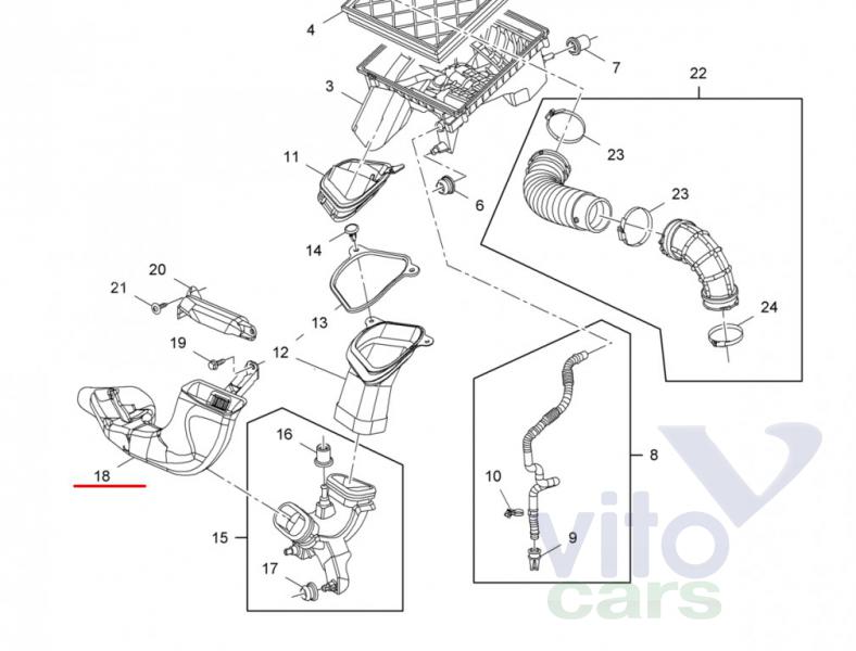 Воздухозаборник (ДВС) Opel Astra J (с разборки)