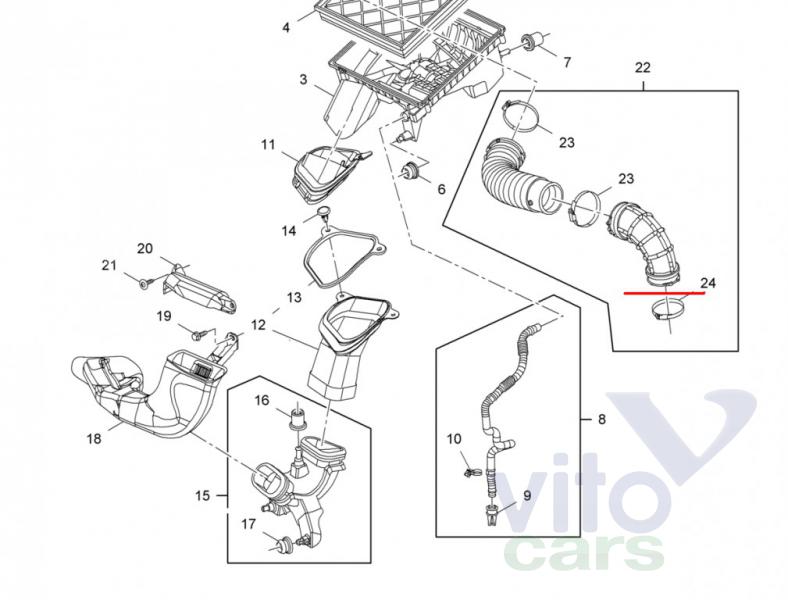 Патрубок воздушного фильтра Opel Astra J (с разборки)