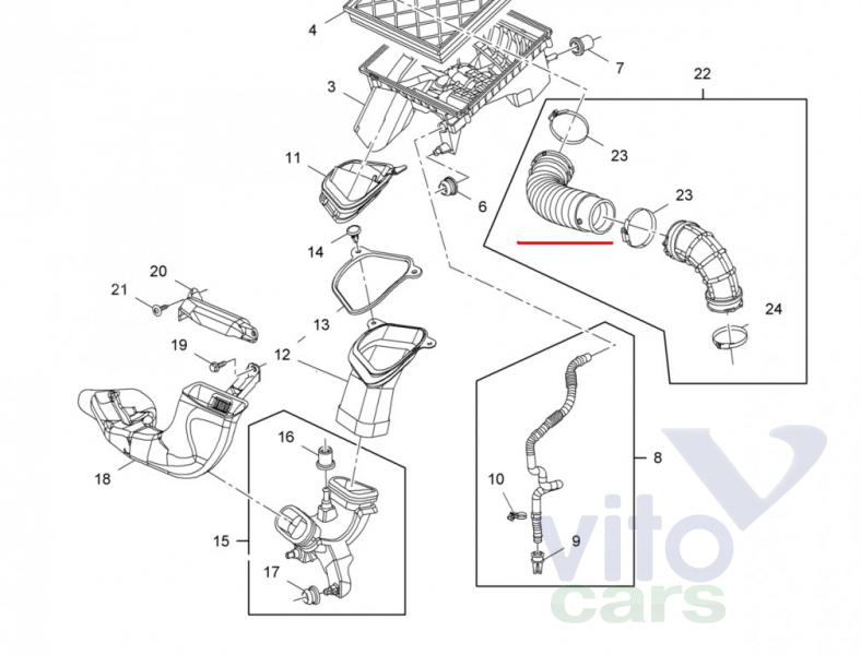 Патрубок воздушного фильтра Opel Astra J (с разборки)