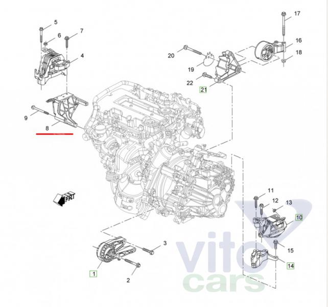 Кронштейн крепления ДВС Opel Astra J (с разборки)