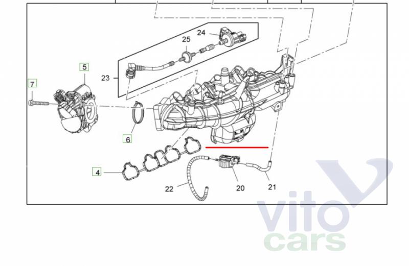 Коллектор впускной Opel Astra J (с разборки)