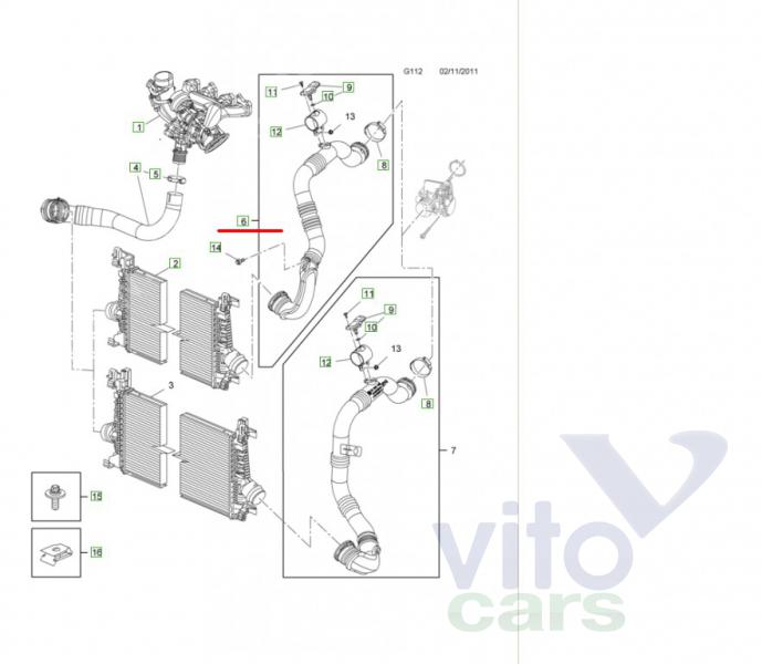 Патрубок интеркулера Opel Astra J (с разборки)