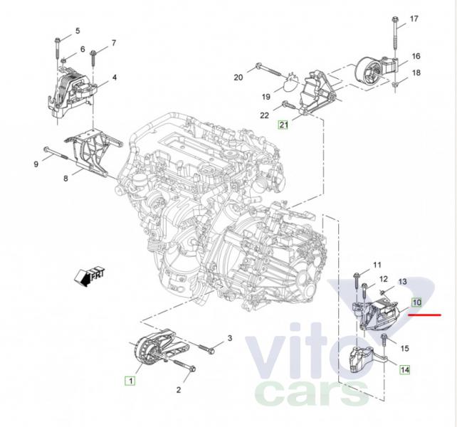 Опора КПП Opel Astra J (с разборки)