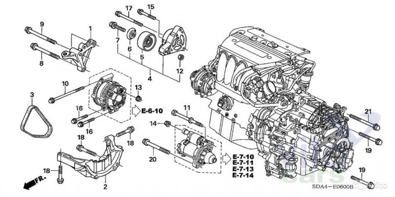 Ролик натяжения ремня Honda Accord 7 (с разборки)