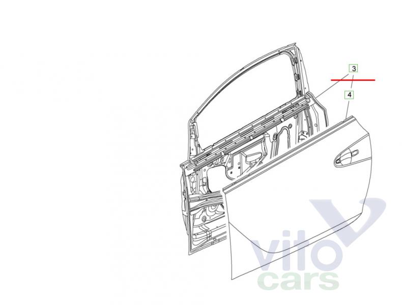 Дверь передняя правая Opel Astra J (с разборки)