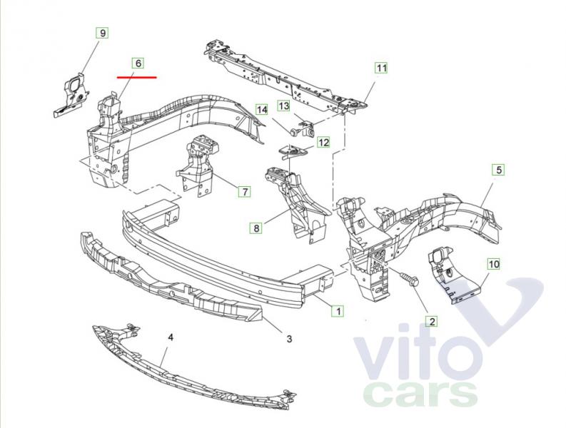 Лонжерон передний правый Opel Astra J (с разборки)