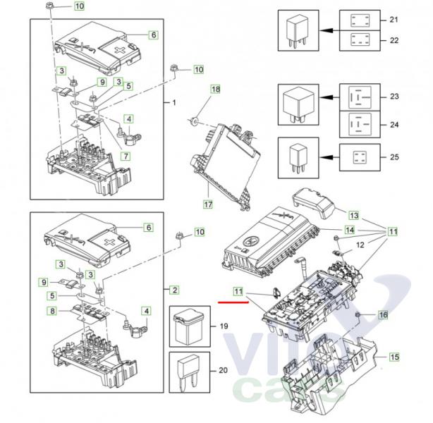 Блок предохранителей (в моторный отсек) Opel Astra J (с разборки)