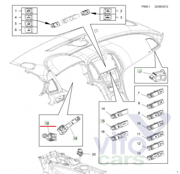 Переключатель поворотов подрулевой Opel Astra J (с разборки)