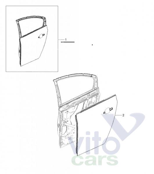 Дверь задняя правая Chevrolet Cruze 1 (с разборки)