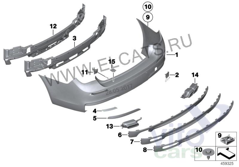 Бампер задний BMW 7-series F01/F02 (с разборки)